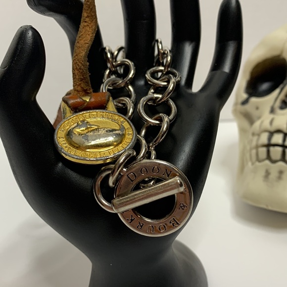 Dooney & Bourke | Silver Chainlink Bracelet & Vintage Duck Embellish Attachment - Picture 1 of 13